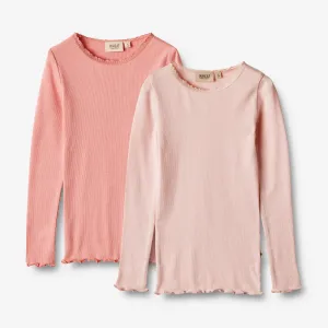 2 Rib T-Shirt L/S Reese - rosette ballet Wheat