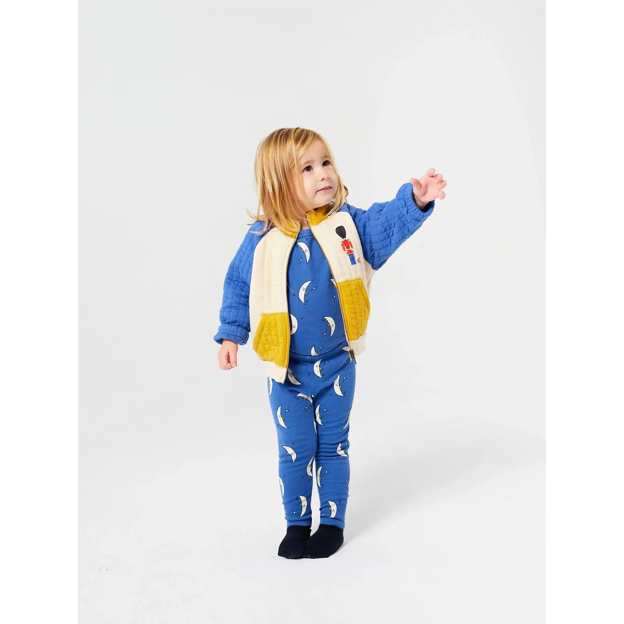 Bobo Choses Baby Little Tin Soldier Quilted Zipped Sweatshirt - Multicolor