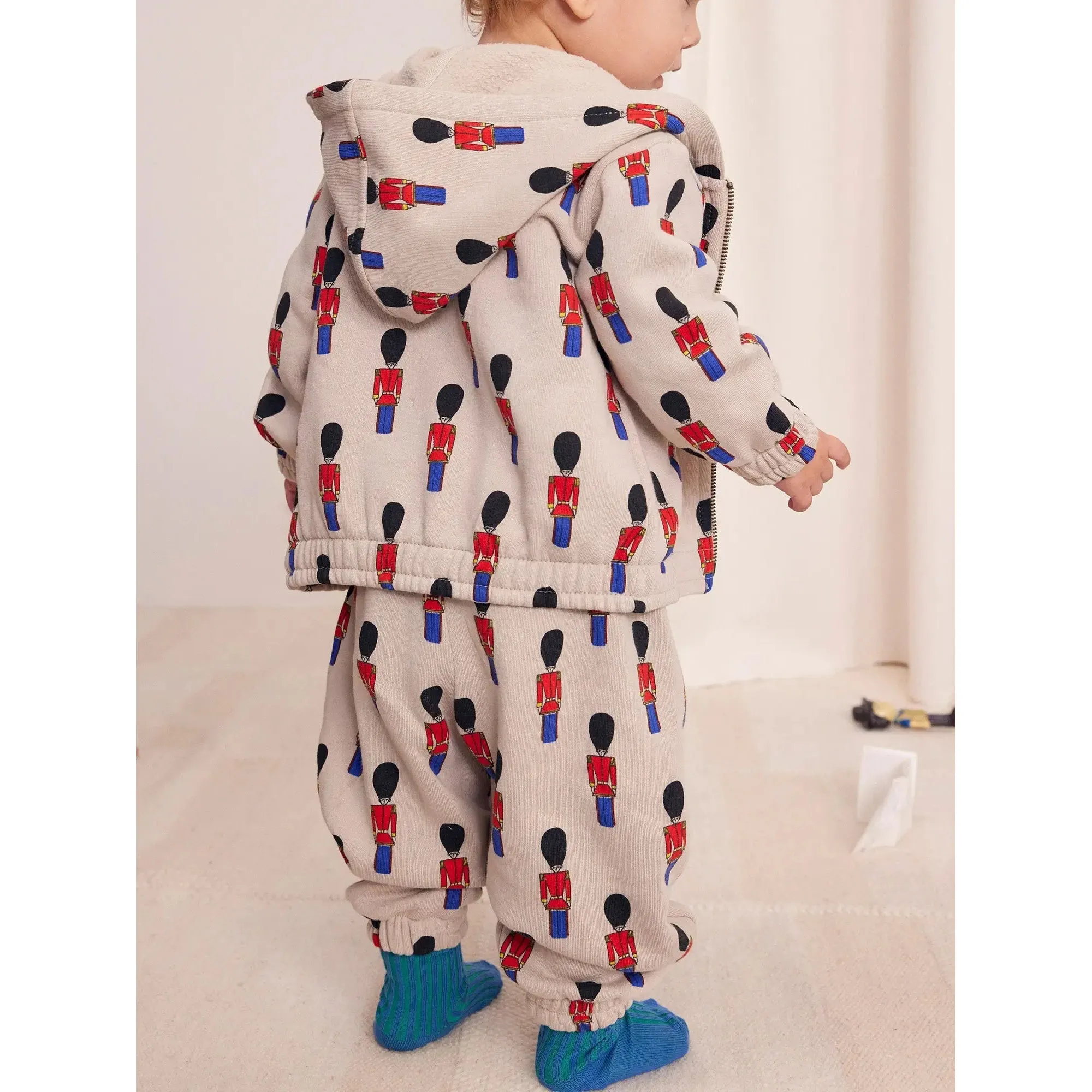 Bobo Choses Baby Little Tin Soldiers All Over Zipped Sweatshirt - Offwhite