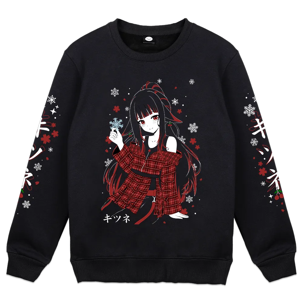 cherri_vt Snowflakes Crewneck