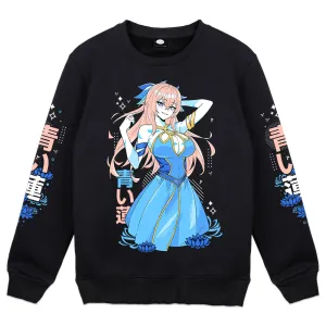 DearlyYu Delicate Lotus Crewneck