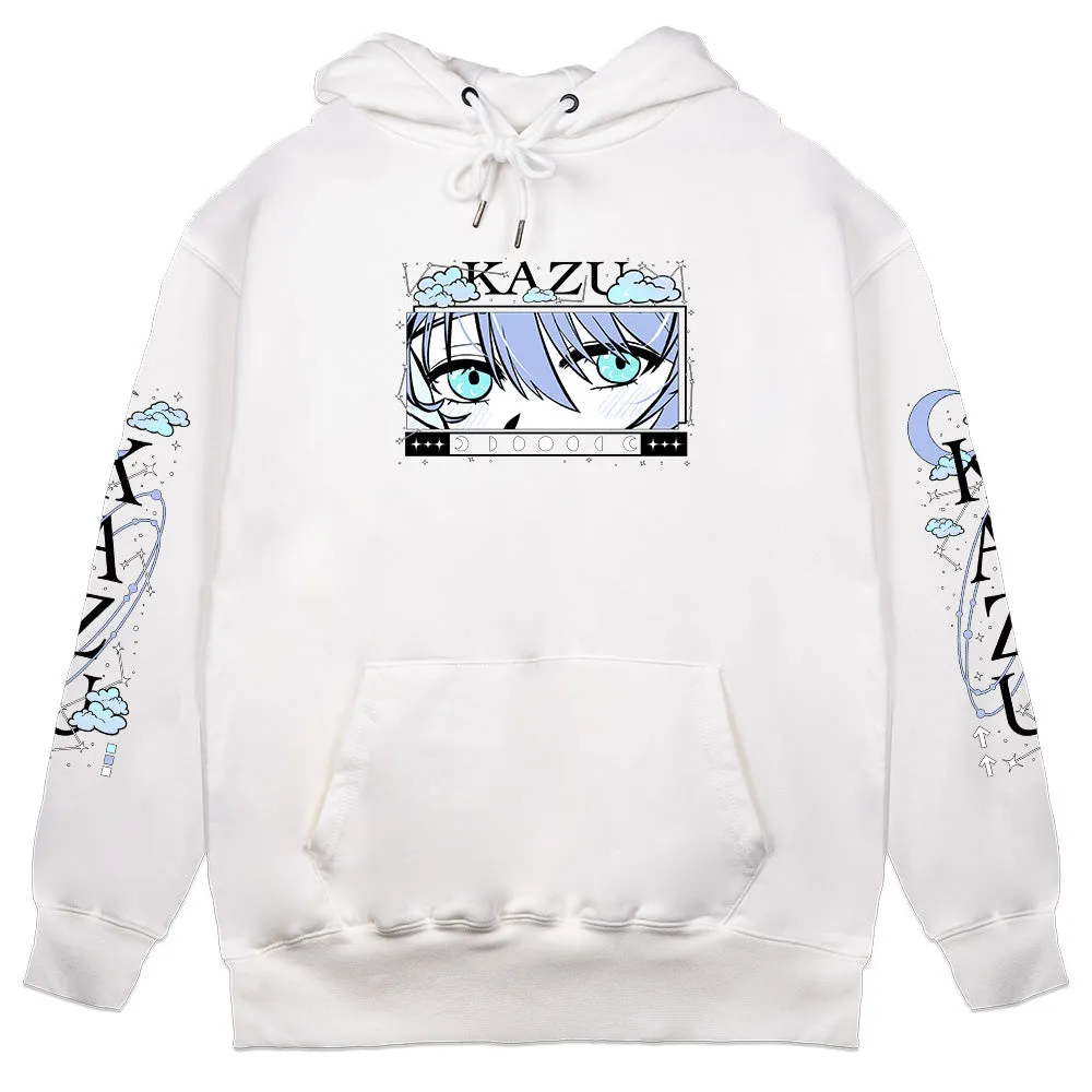 Kazu_x0 Moon Ethereal White Hoodie