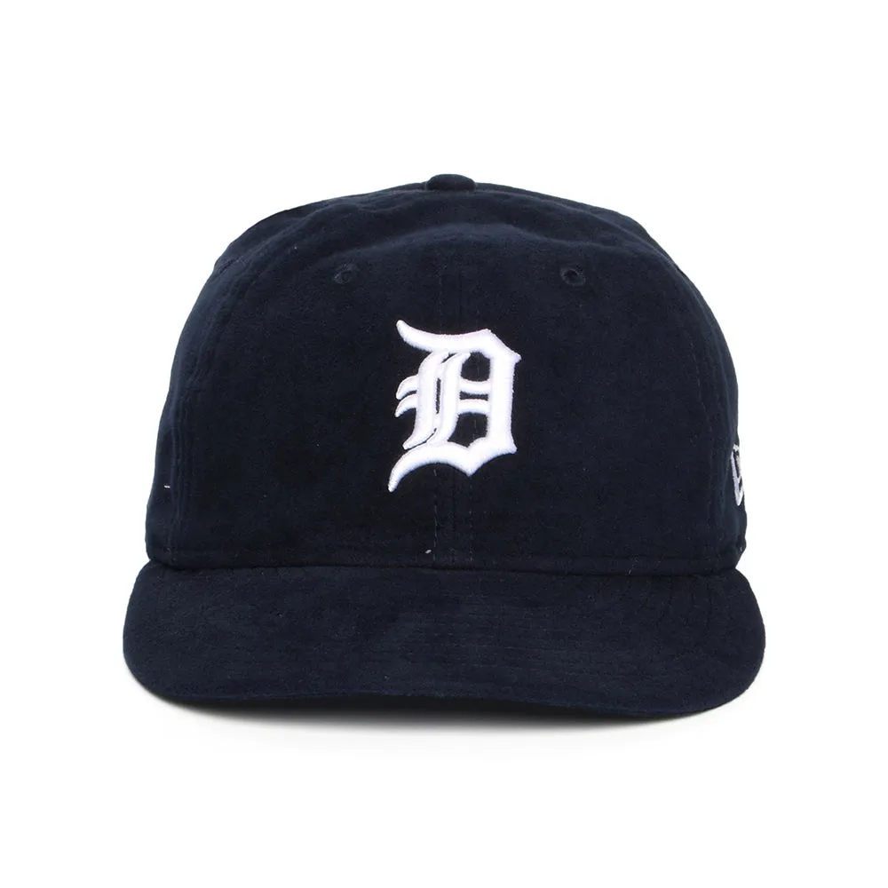 New Era 59FIFTY Detroit Tigers Retro Crown Baseball Cap - MLB Moleskin Premium - Navy-White