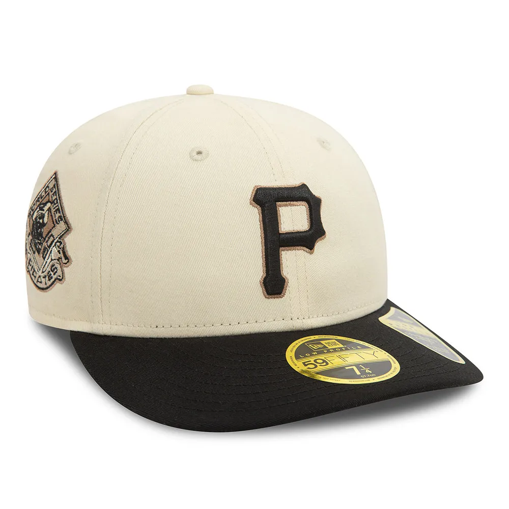 New Era 59FIFTY Pittsburgh Pirates Low Profile Baseball Cap - MLB Seasonal World Series - Light Cream-Black