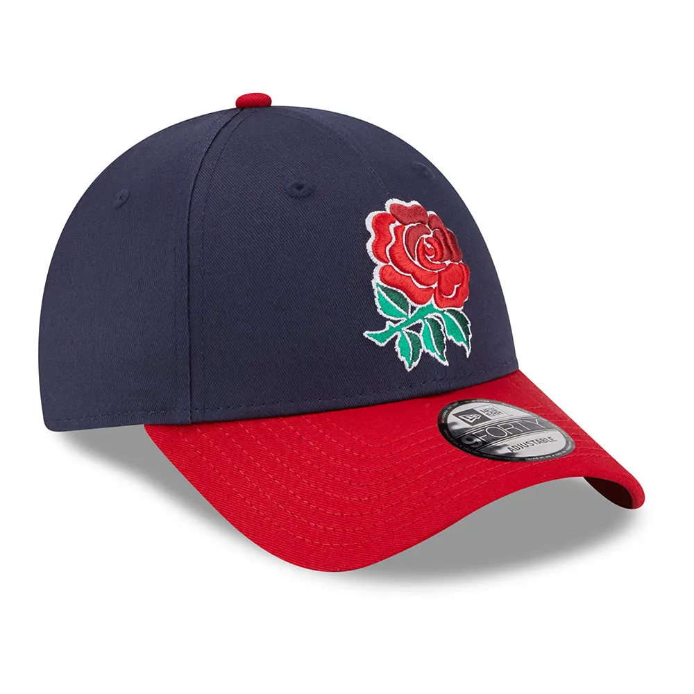 New Era 9FORTY Rugby Football Union Baseball Cap - Core - Navy-Scarlet