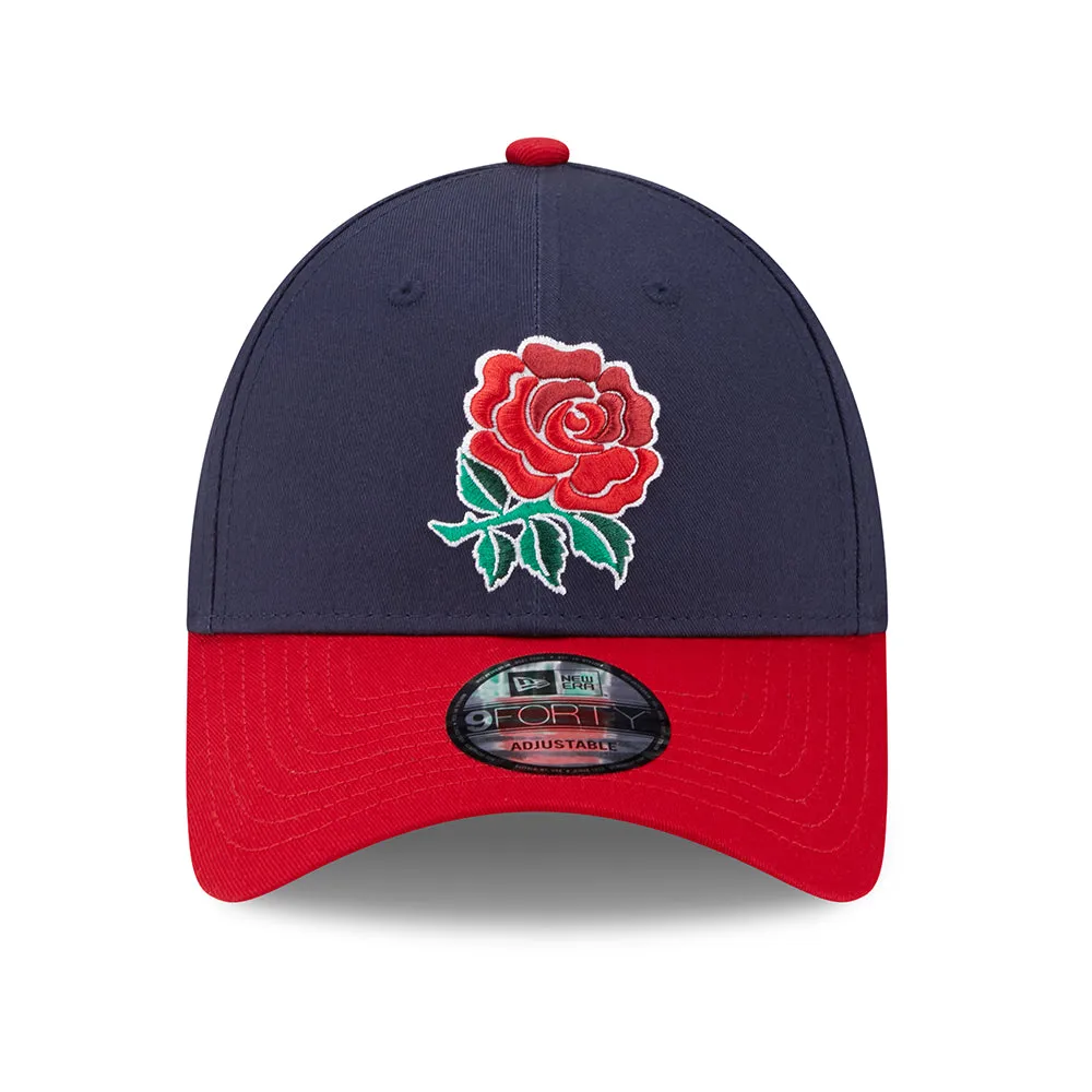New Era 9FORTY Rugby Football Union Baseball Cap - Core - Navy-Scarlet