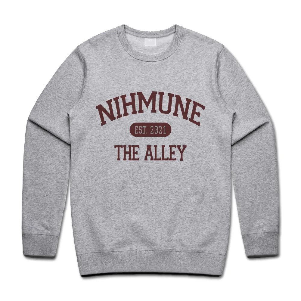 Nihmune Gray Crewneck Sweatshirt