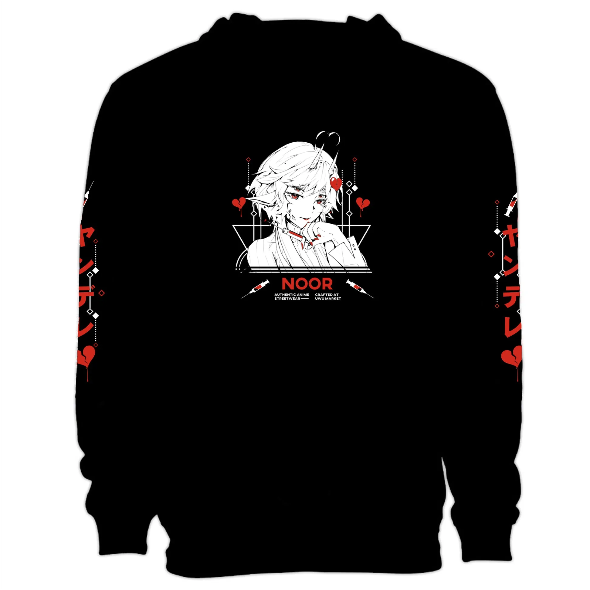 Noor Deadly Love Anime Streetwear Hoodie