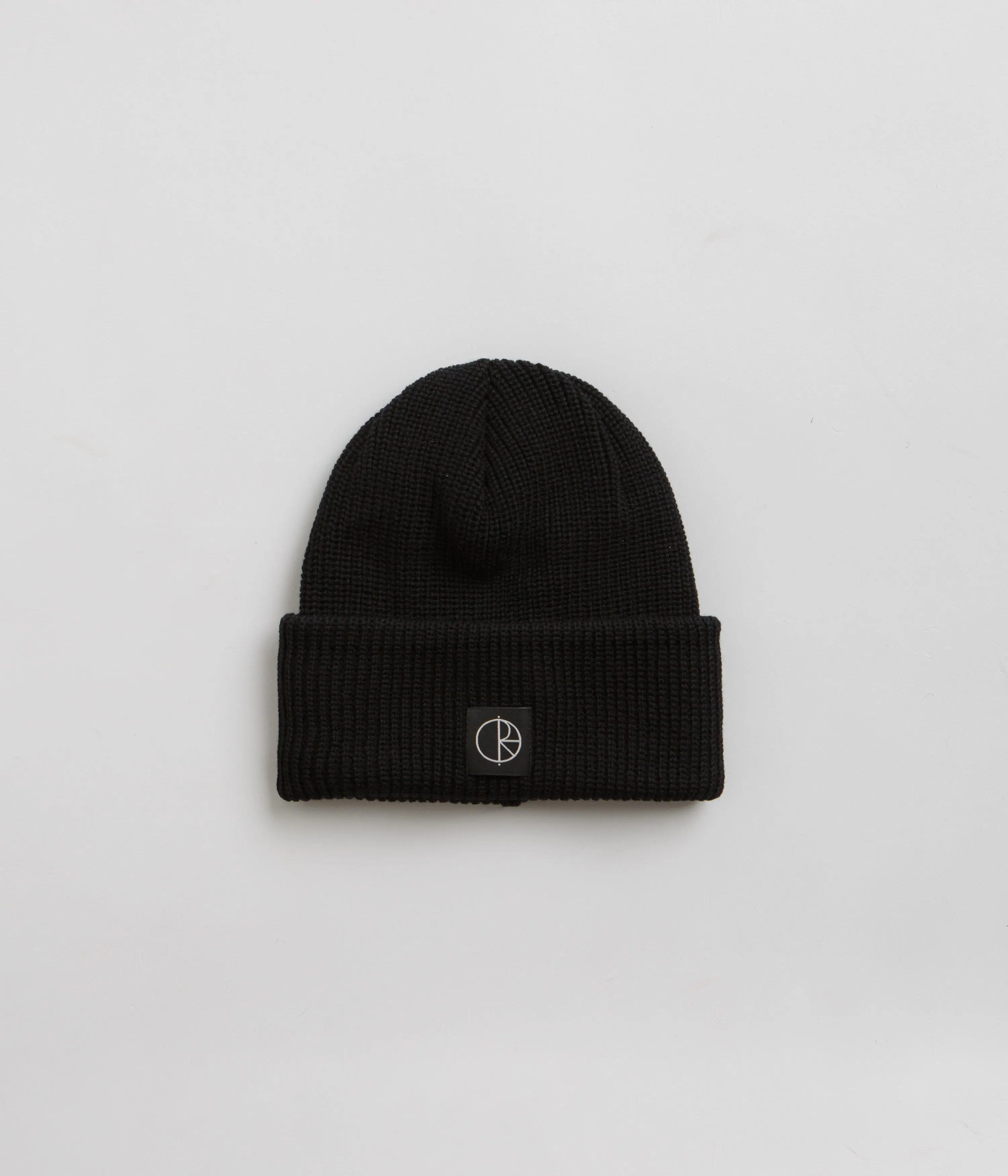 Polar Double Fold Merino Beanie - Black