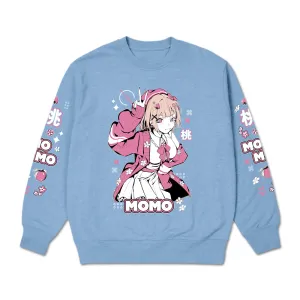 ProjektMomo Peach Sakura Crewneck (Light Blue)