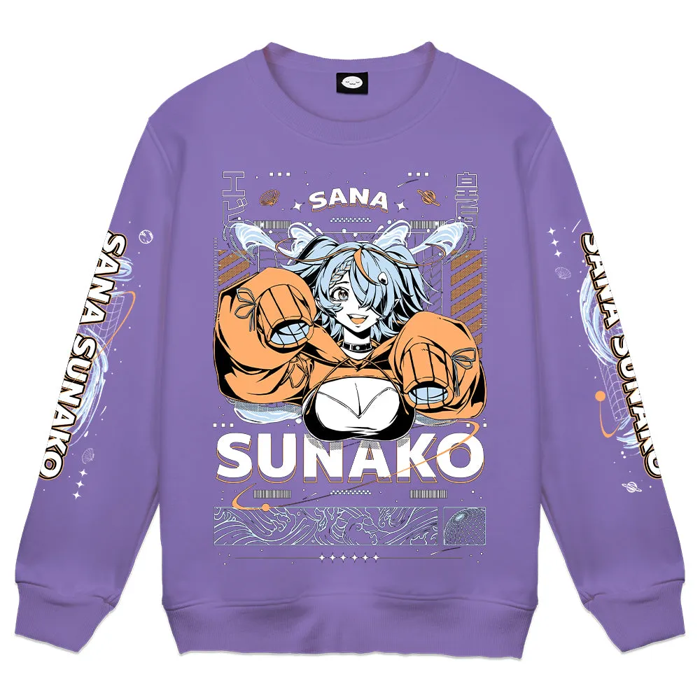 Sana Sunako "Galactic Empress" Crewneck - Purple