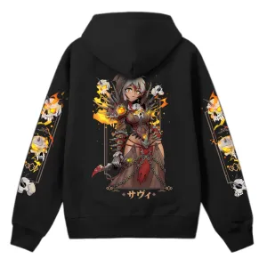 Savi Burning Skulls Hoodie