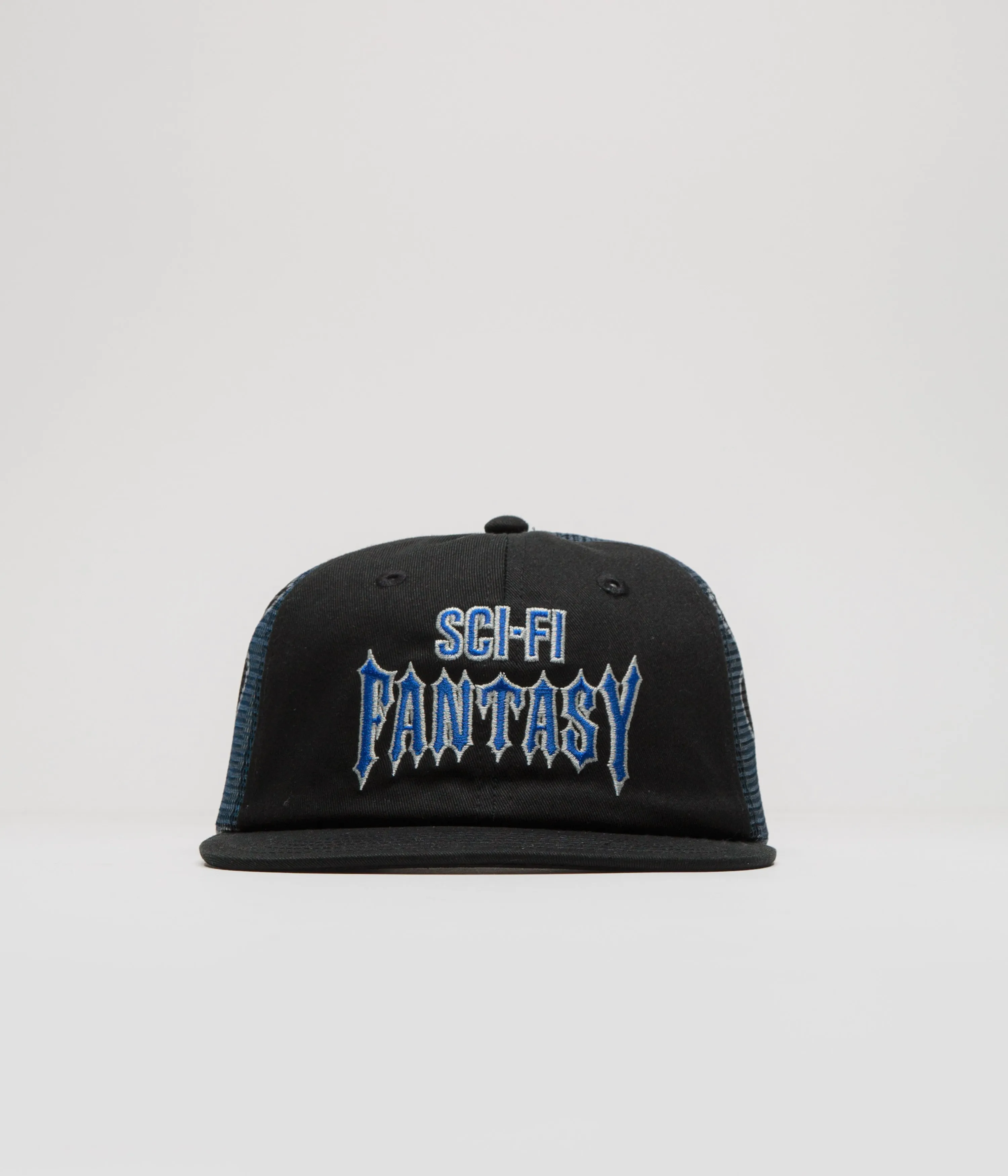 Sci-Fi Fantasy Biker Logo Cap - Black