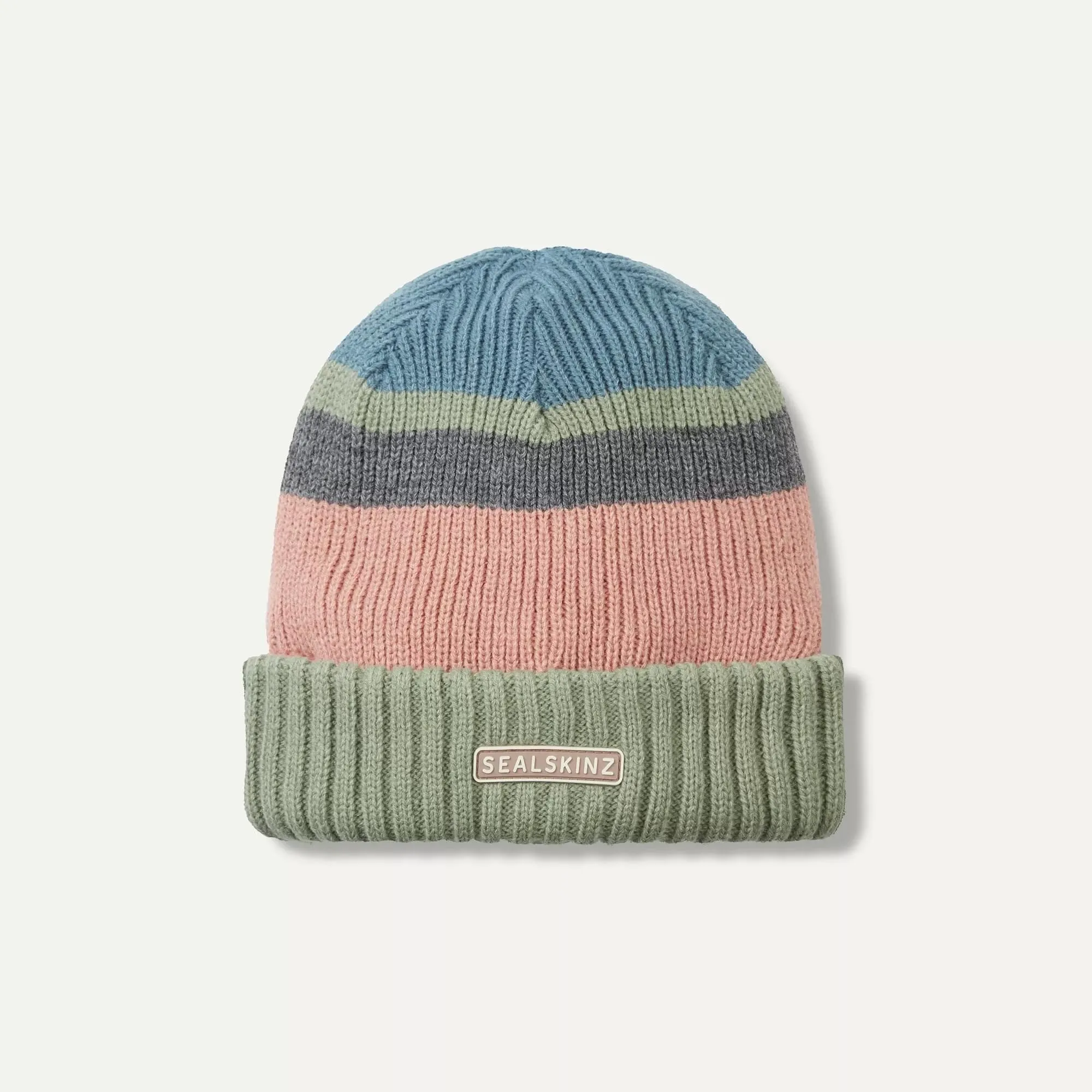 Sealskinz Cromer Waterproof Cold Weather Roll Cuff Striped Beanie