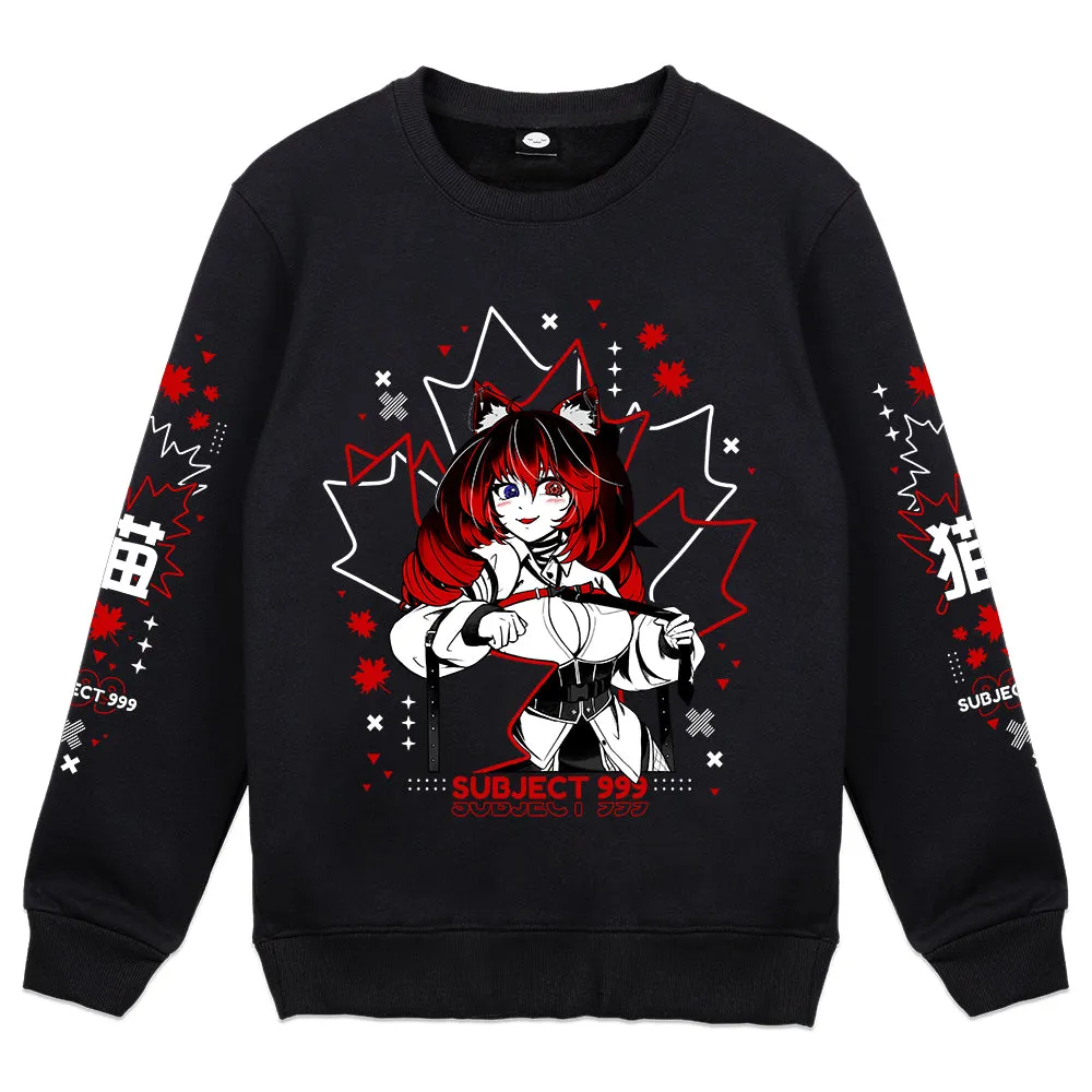 SKTKawaiiNeko Red Maple Loving  Crewneck