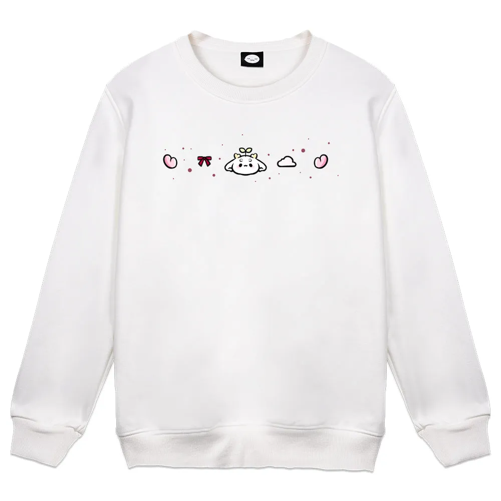 Tiraleafu Deer Skies Crewneck - White