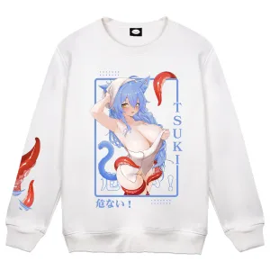 Tsuki Tyan Tentacles Crewneck - White