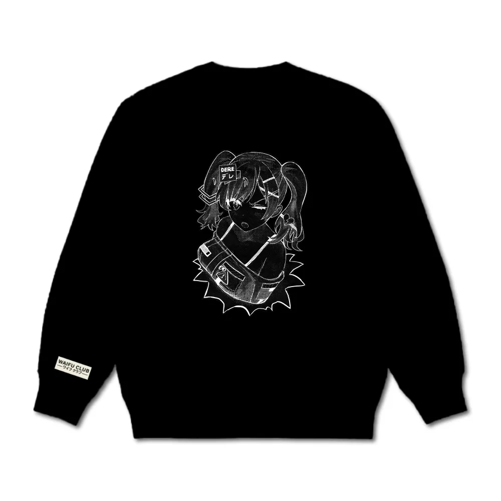 Waifu Club Chalkboard Crewneck - Black