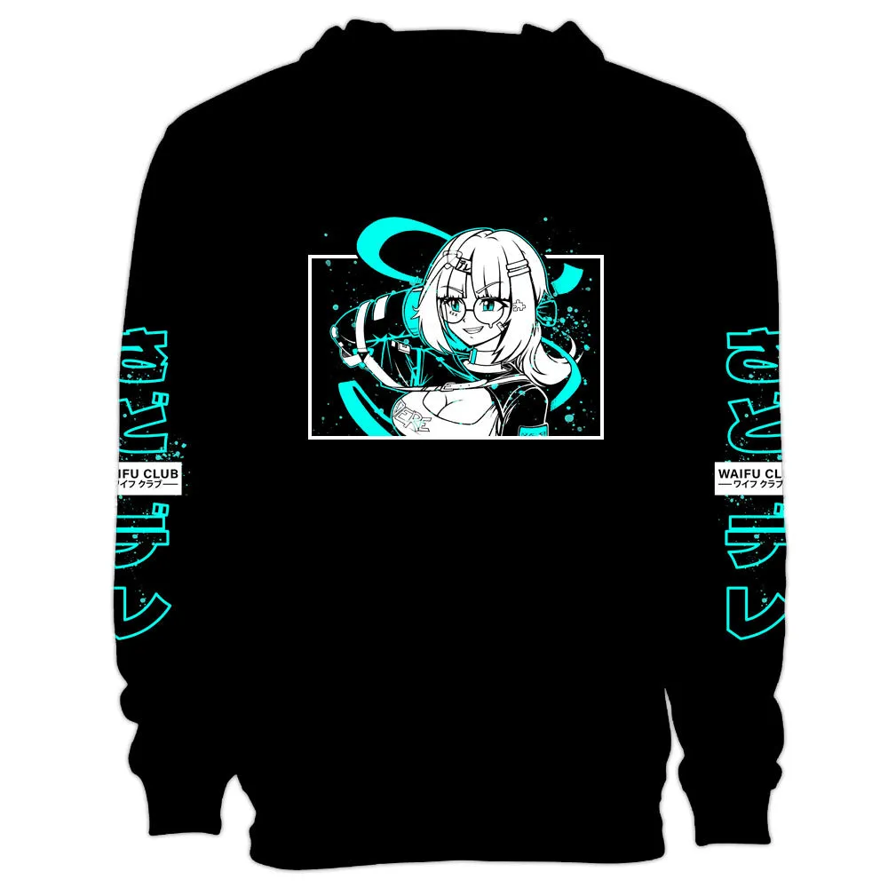 Waifu Club Sado Graffiti Splatter Anime Hoodie