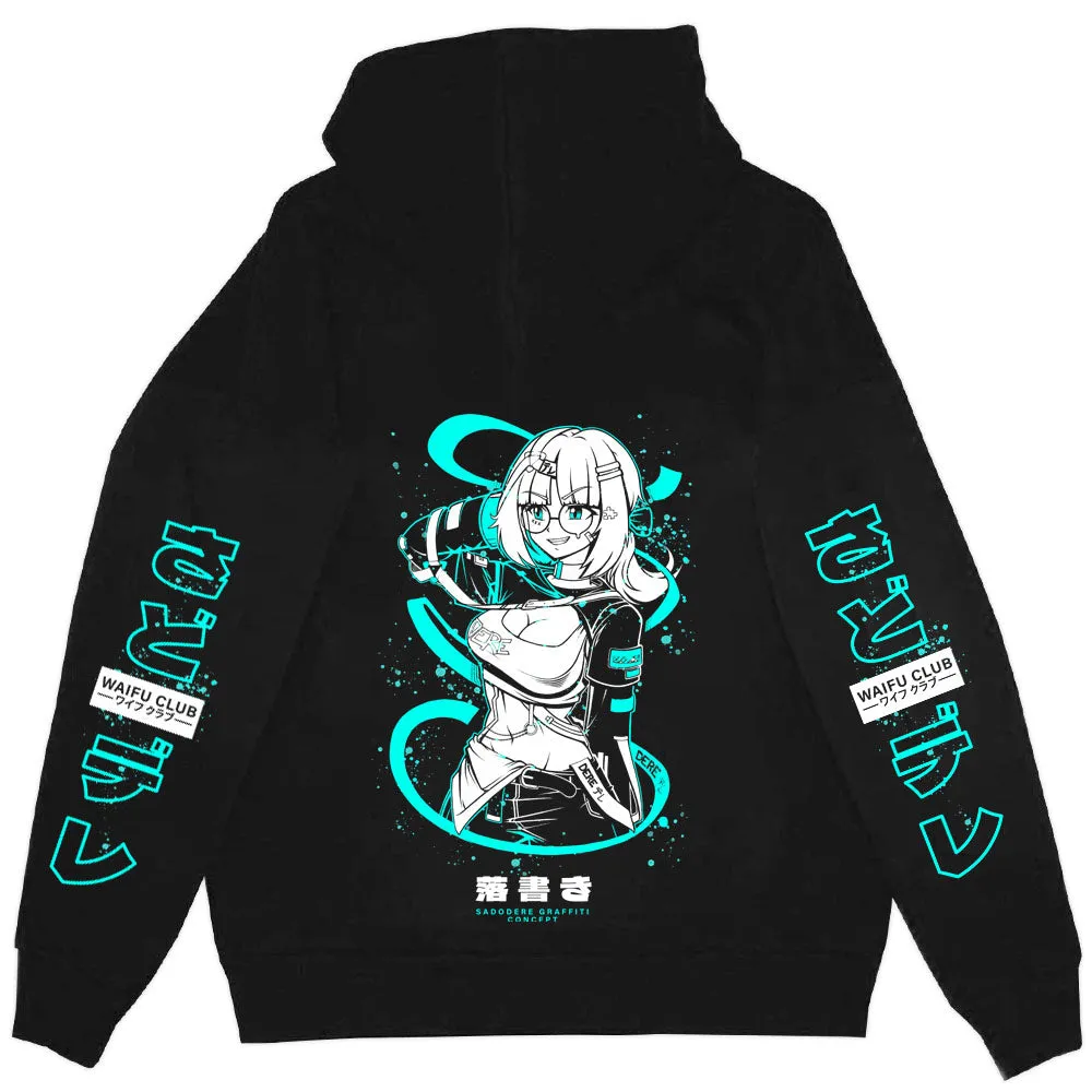 Waifu Club Sado Graffiti Splatter Anime Hoodie